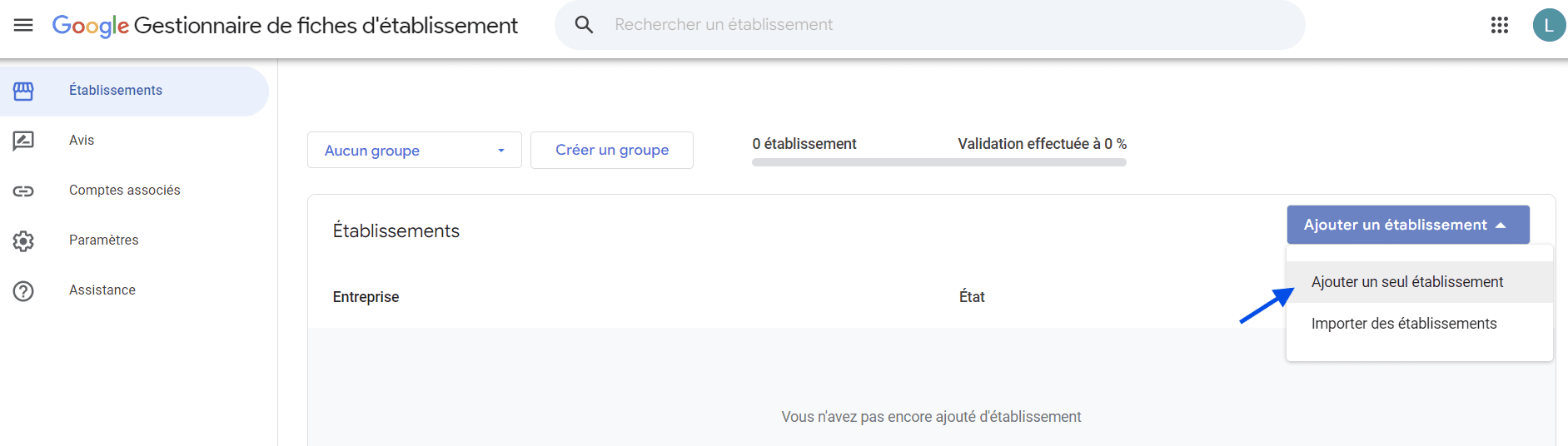 Ajouter un établissement sur Google Business Profile