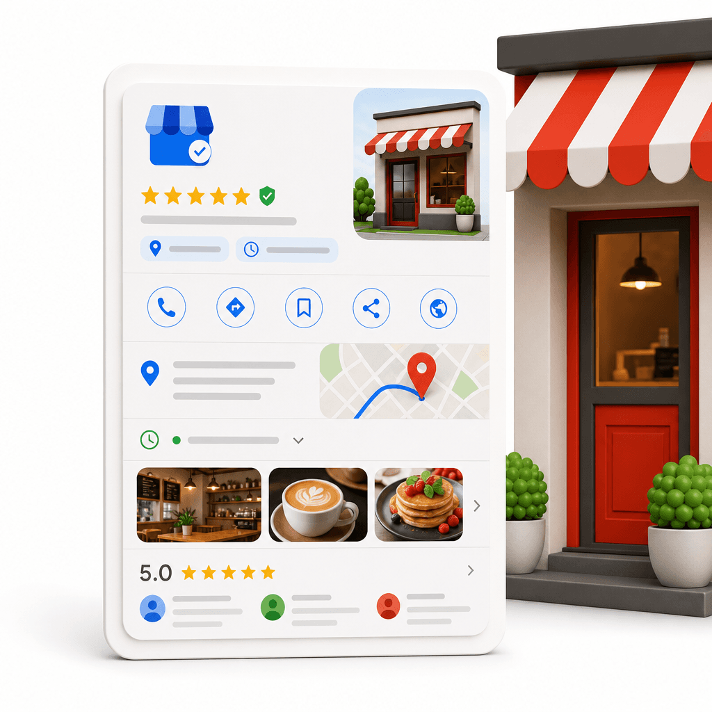 Fiche Google d'un commerce de proximité